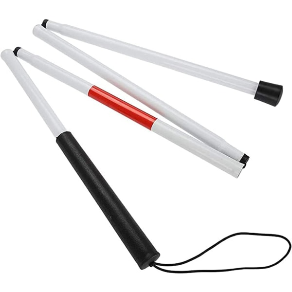 Blindkäpp, Walking Stick, Vikbar käpp, 124CM 4-sektion Blind Wa