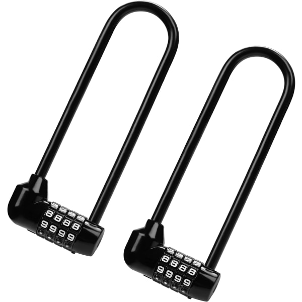 4-cifret Kombination Cykel Låse (2-pak) - 16 cm, Låse til Elcykler