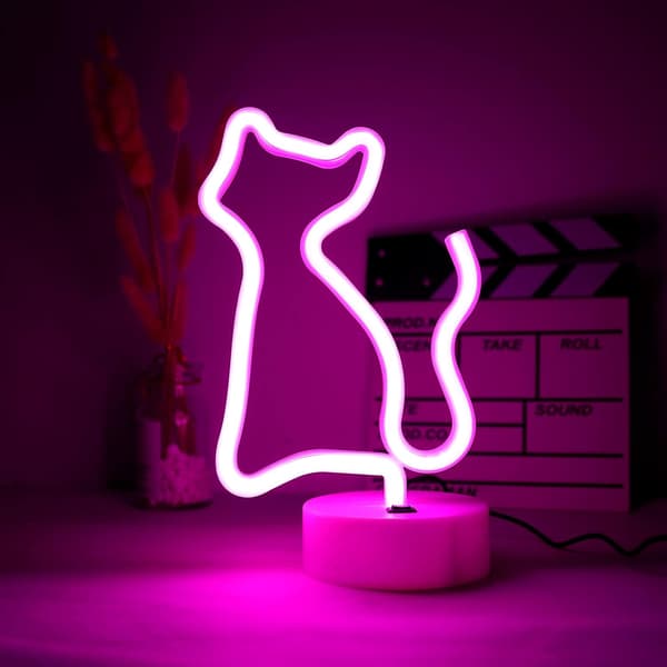 Lysende LED Neonlys - USB-drevet - Varmt hvitt - Borddekorasjon