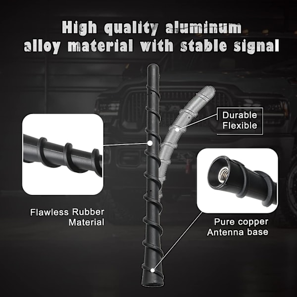 2 stk Spiralantenne 7 tommer, Universal Antennetopper Vanntette