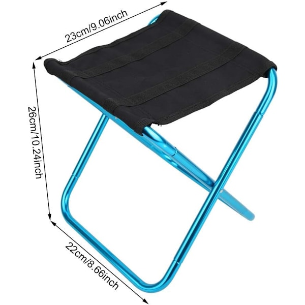 Udendørs Foldbar Skammel - Blå Udendørs Mini Foldbar Skammel Bærbar