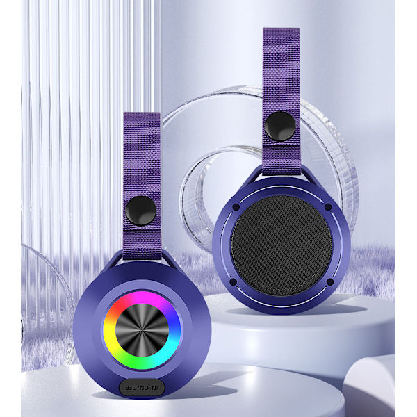 （Blå）1 stk. Mini Bluetooth Højttaler Vandafvisende Stereo Subwoofer Wit