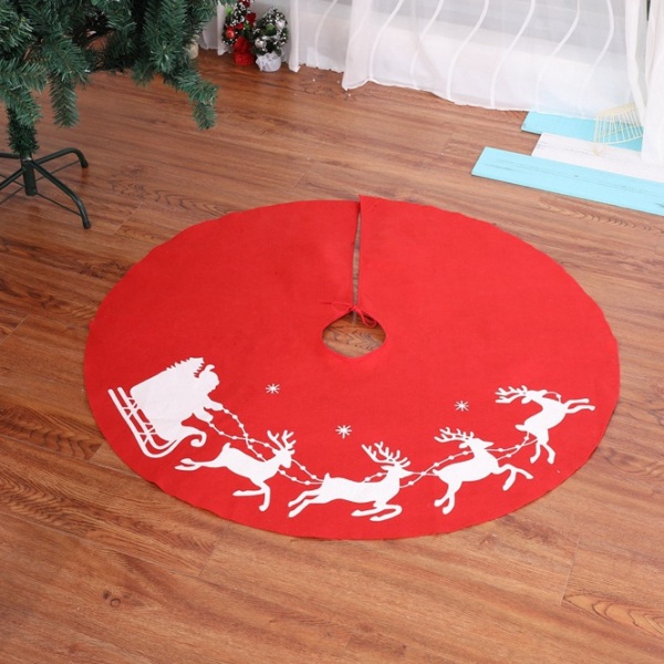 100 cm Julgranstäcke med Renvagn Mönster, För C