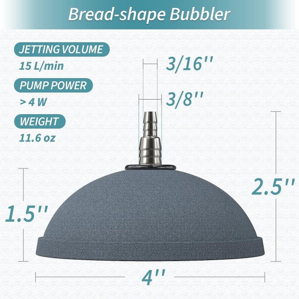 Akvarium 4-tommers brødsten boblediffusor utløserverktøy for luft p
