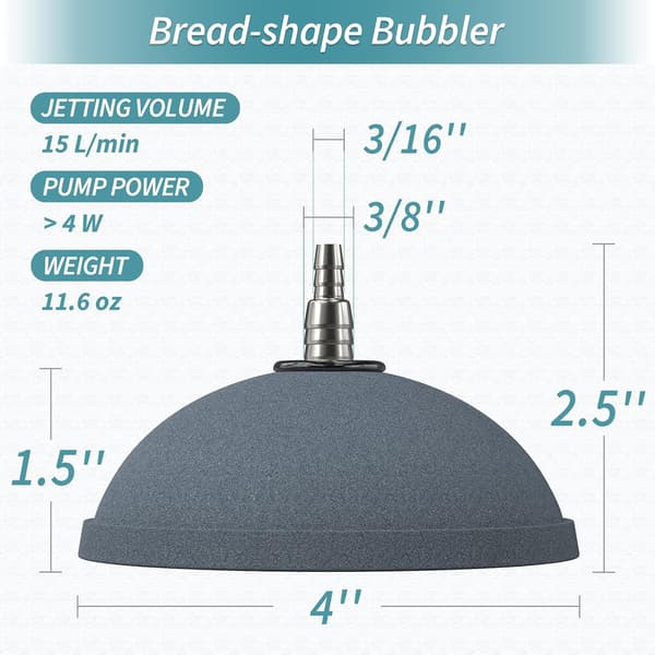 Akvarium 4-tums brödsten bubbeldiffusor släppverktyg för luft p