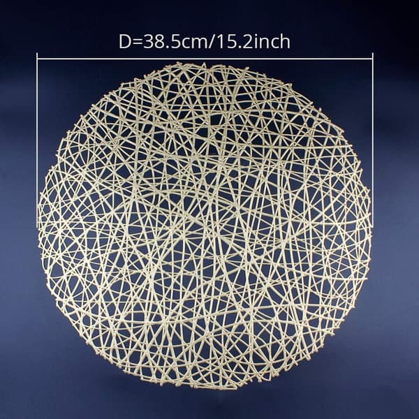 Guld Runde Bordskånere til Spisebord Sæt af 6 Metallic Hollo DXGHC