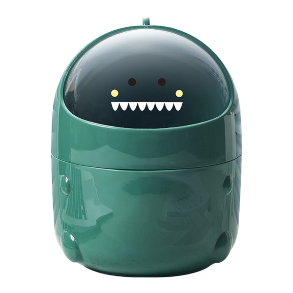 Mini Trash Can, Small Trash Can, Green，Tabletop Trash Can with Li