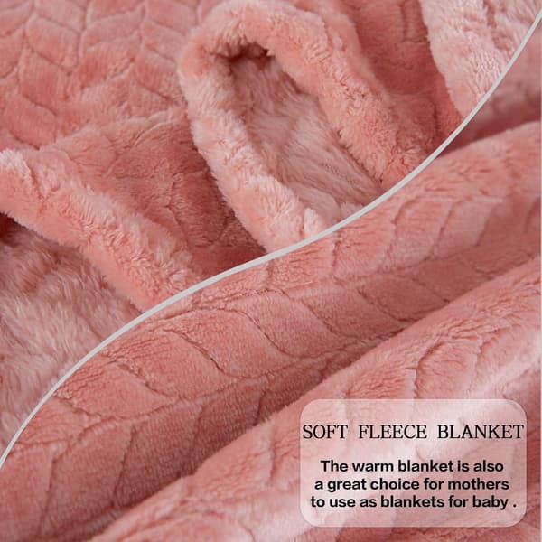 Fleece-teppe, (50\"×70\", Rosa) Supermyk Flanell Koseteppe