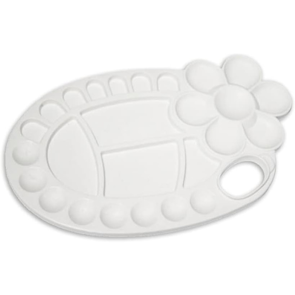 Plastik Malepalette Oval Malepalette Palette til Gouache Acryl