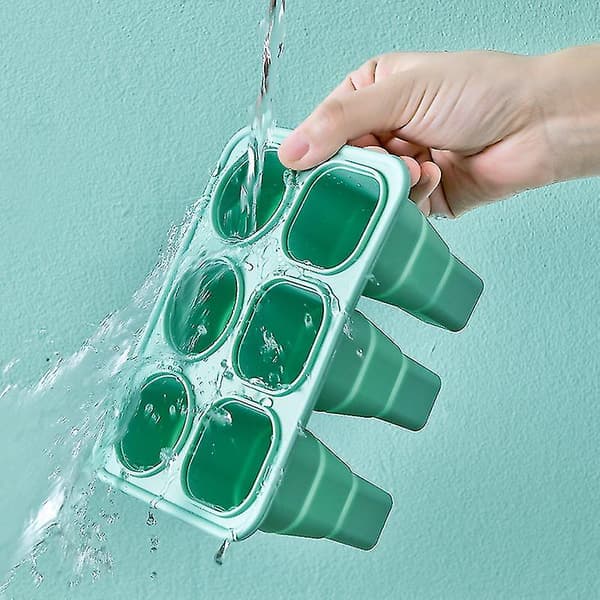 Hopfällbar silikon Popsicle Form Easy Release Återanvändbara Pops DXGHC