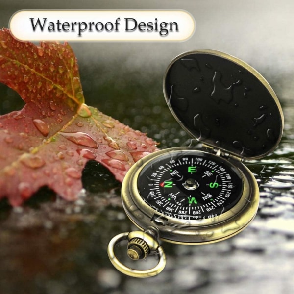 Retro Watch Compass North Compass Metal Flip Presentkompass
