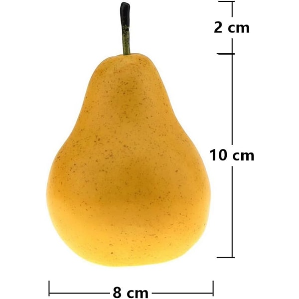 6 st konstgjorda realistiska pärondekorationer, falska frukter för hemfest och festival
