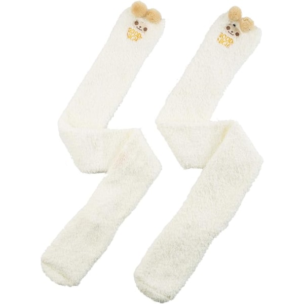Kvinders over knæhøje fuzzy sokker Søde tegneserie lårhøje strømper