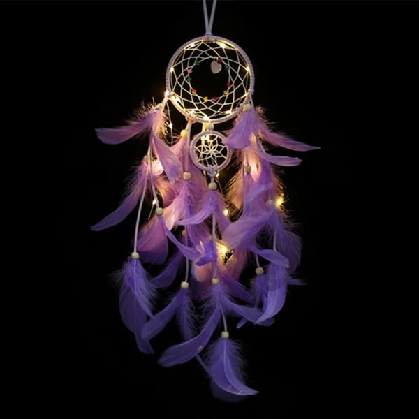 Dream Catcher Light Up, Girls Room Decor Håndlaget Light Up Dream