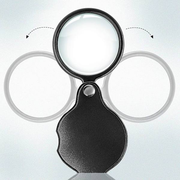 2-pack 10x Fickförstoringsglas Premium Vikbart Mini Förstoringsglas