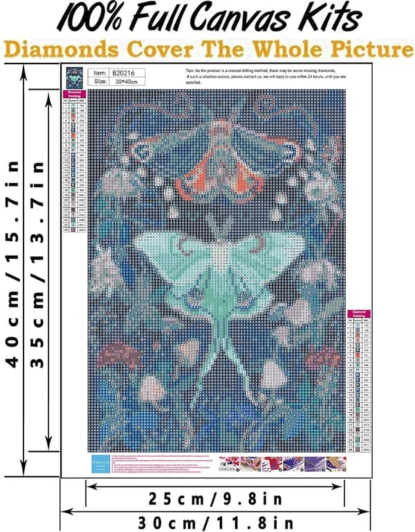 Mandarinand-sommerfugl diamantmaleri full diamant, diamant ar