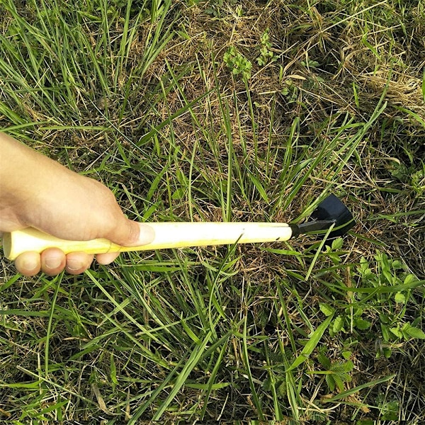 Puutarhan istutushakku, teräspää puinen kahva hakku poista DXGHC