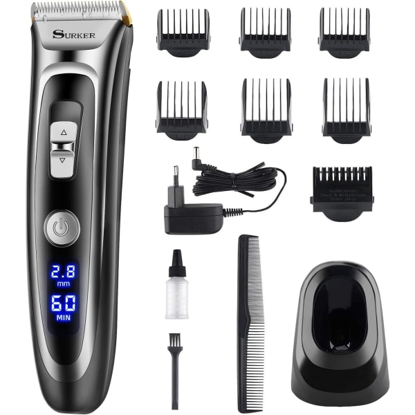 【Professional Hair Clipper Kit】: Hair Trimmer for Men, 11 in 1