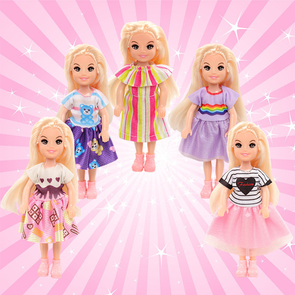 5-pack, rosa ton barnkläder hem leksak kjol DXGHC