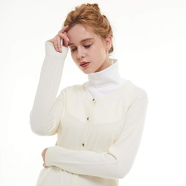 Falsk Mocka Dickies för Kvinnor, Avtagbar Mocka Krage, H