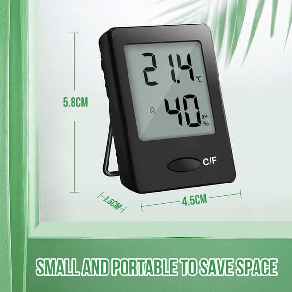 2 stk. LCD Digital Indendørs Termometer Hygrometer Temperatur Luftfugtighed