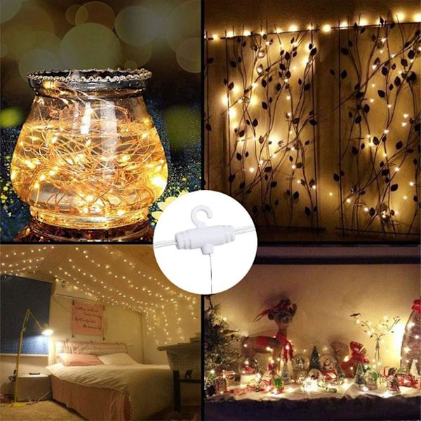 3m LED-lysstreng, 8 lysmoduser, USB-drevet, dekorasjon
