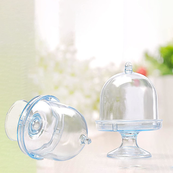 12 stk. Mini Kage Klokke Stativ, Mini Transparent Kage Stativ, Fo