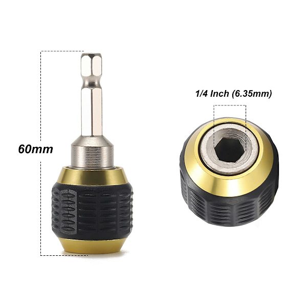 2-pack 6,35 mm Hexskaft Borrbit Förlängning för Elektrisk Borr -