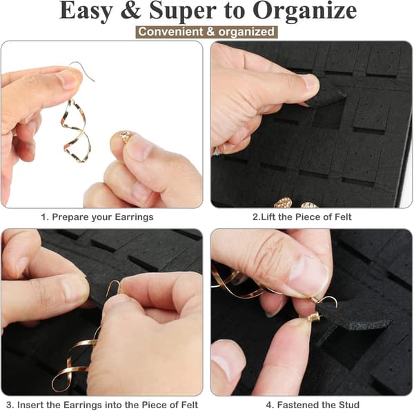 Hængende Ørering Organizer, Ørering Holder & 20 Kroge, Holder Op Til