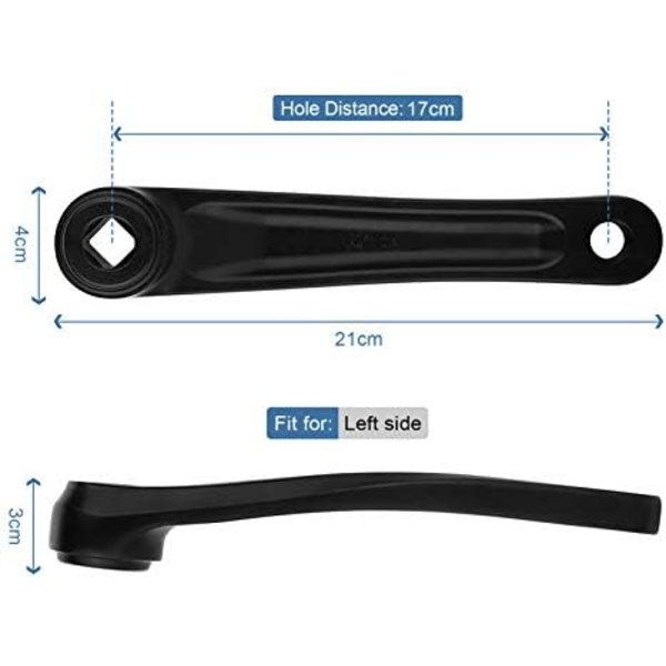 Cykelkrankarm, 170mm Cykel Aluminium Legering Venstre Kæde Enkelt Krank