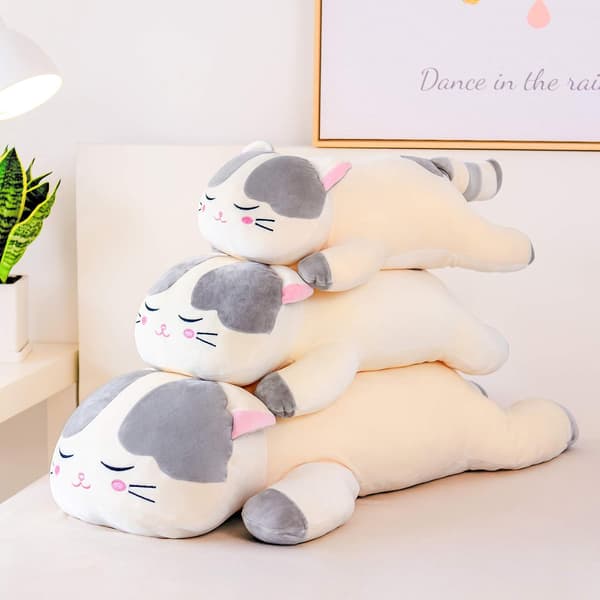 Plush-tyyny Leikkieläin Lahja Lapsille Harmaa Kissa 45cm