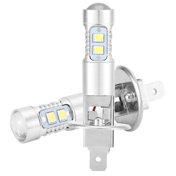 Hodelykter, 2 stk H1 6000k Super Lyssterke 100w LED Bil Tåkelys