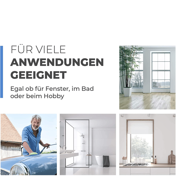 Dusj-squeegee-sett med holder - svart 23 cm bred - ingen boring