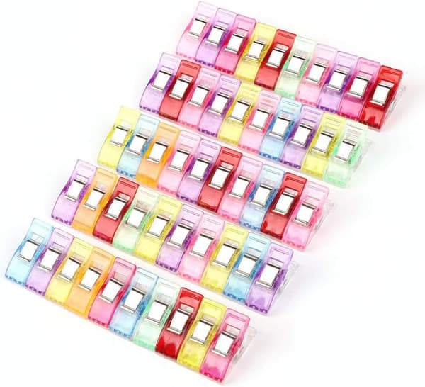 Sæt med 50 stk. Plastikclips til Binding Syning Håndværk Assor