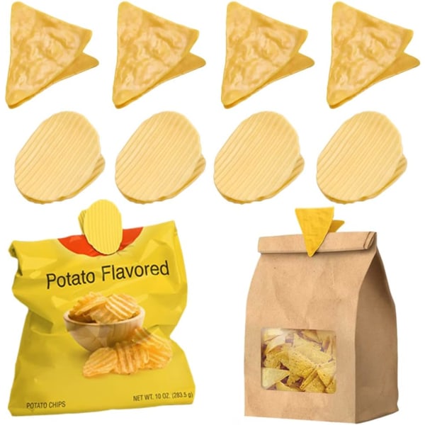 12 ST Söta Chip Clips Food Bag Sealer Tätningsklämmor, Potato S DXGHC