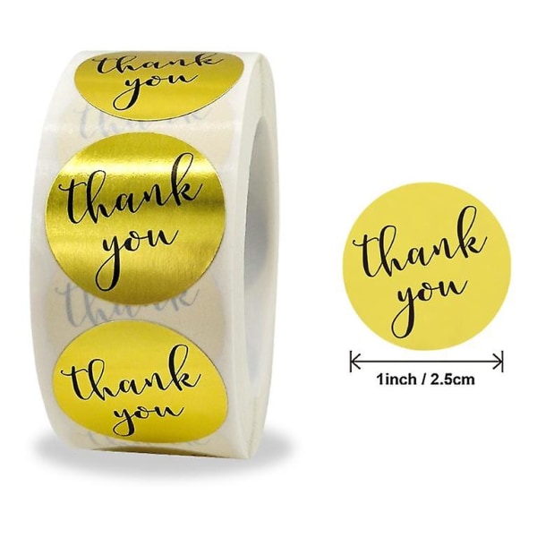 Thank You Stickers, 50 Pieces Round Stickers Labels Thank You Sti