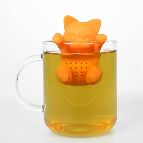 Løstsittende Katt Silikon Teinfuser Oransje - 1 stk