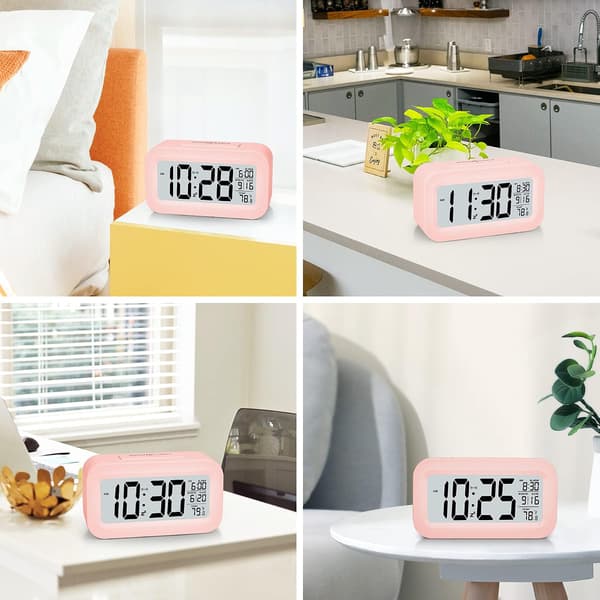 Väckarklocka, Liten Digital Väckarklocka, 5,1\" LCD-Skärm med USB