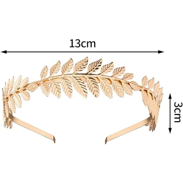 Gyllene Lagerkrans, Grekisk Romersk Huvudband Hårkrans