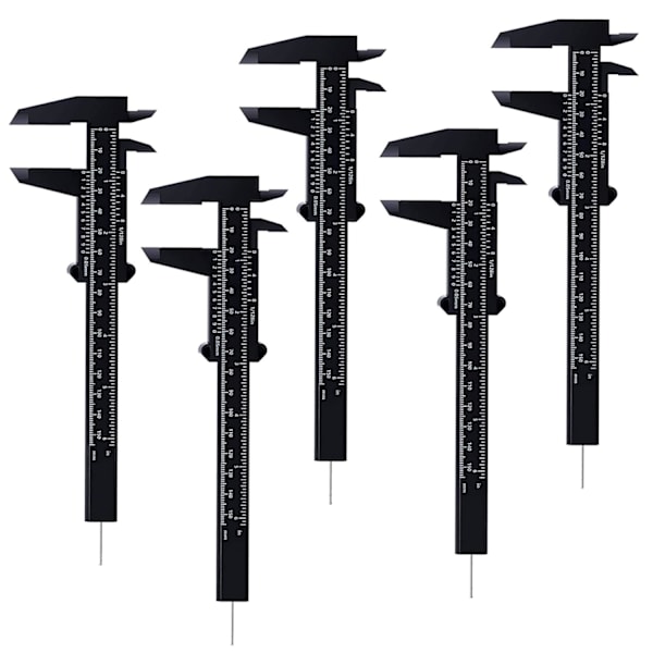 Muovista valmistetut vernier-mitat, 150 mm Mini vernier-mitta kaksoisasteikolla
