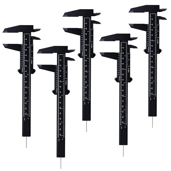 Plast Vernierkaliper, 150mm Mini Vernierkaliper Dobbel Skala