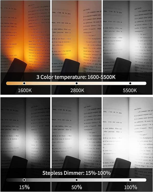 LED Leselampe, USB Oppladbar Leselys Nattelys