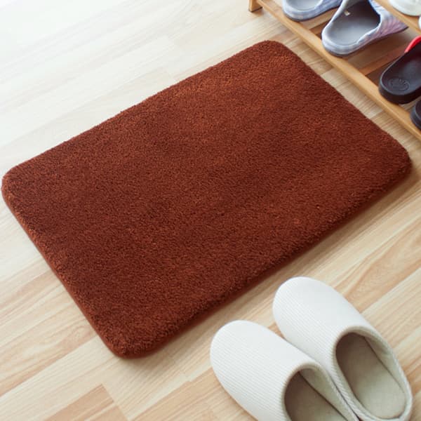 Mikrofiber Badeværelsesmåtter (16x24 Tommer, Brun) Bløde og Absorberende