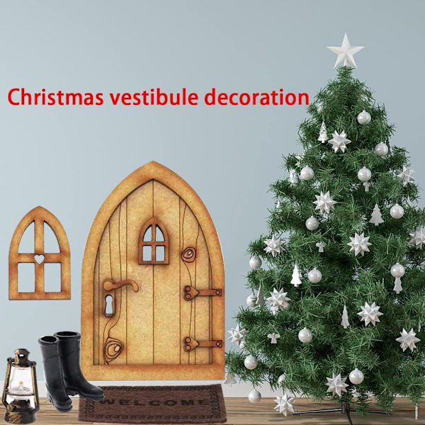 10-delars dockhus Minihus Juldekorationssats Mini Tomte