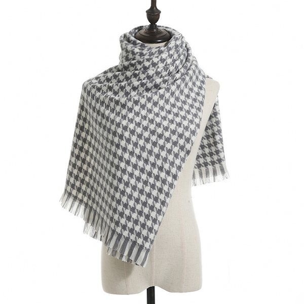Dam Tartan Halsduk - Damernas Vinter Lång Rutig Pläd Halsdukar, Så