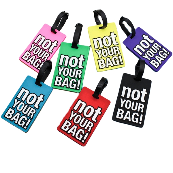 Sett med 7 PVC-bagasjetagger for koffert DXGHC