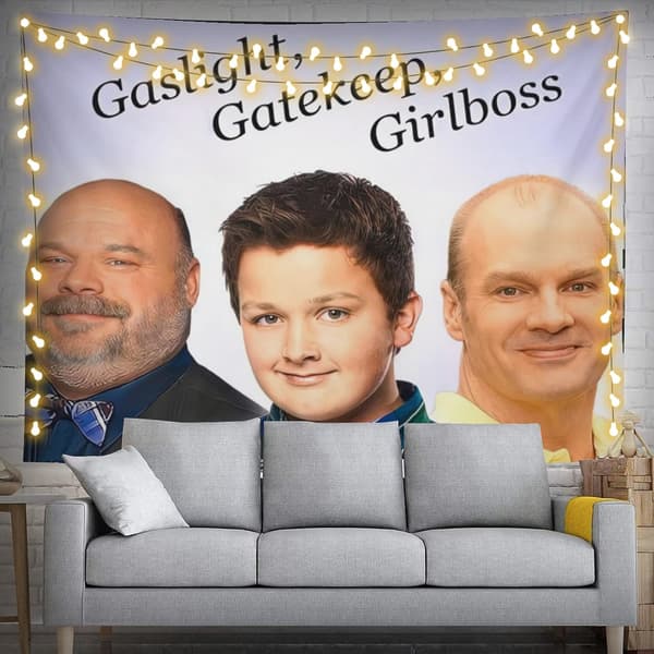 Rolig Meme Gobeläng Gaslight Gatekeep Girlboss Gobeläng Bertram