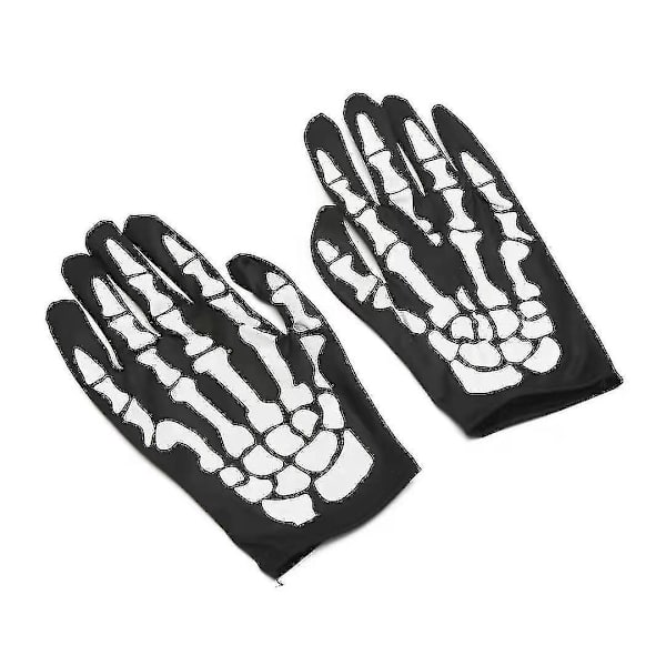 Skräck Dödskalle Käkmask Skeleton Ghost Handskar Set Show Party Dr DXGHC