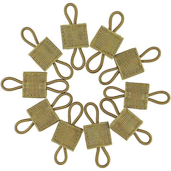 10-pak Taktisk Utstyrsklips Molle-båndholder Elastisk Bundet Ribbe