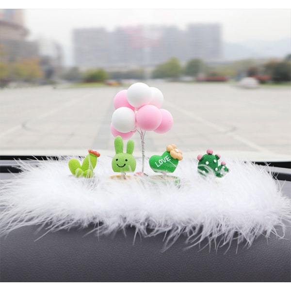 4 Car Dashboard Ornament Cute Green Plant Cactus Small Potted Spr